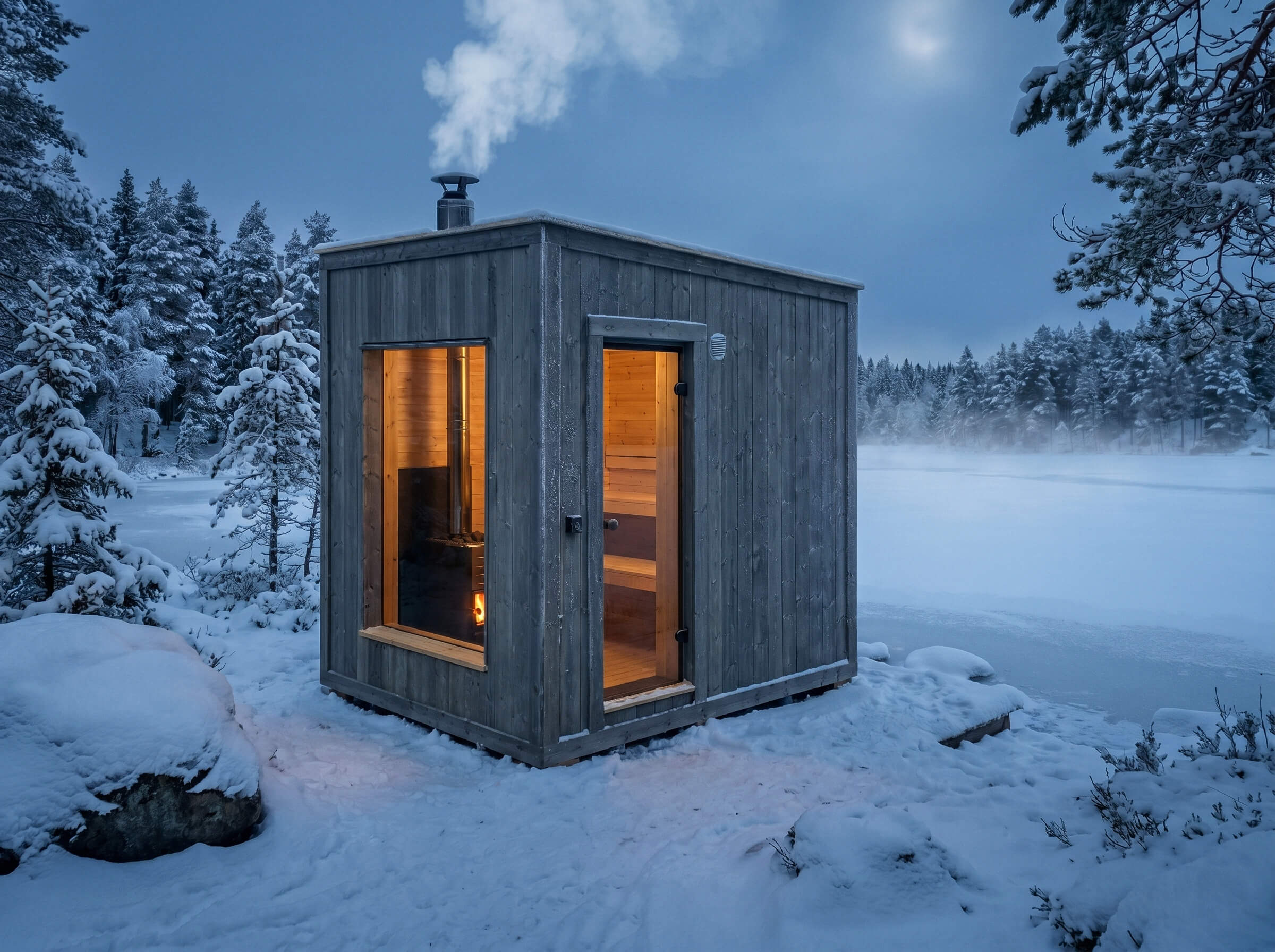 Sauna in Chocolate Brown